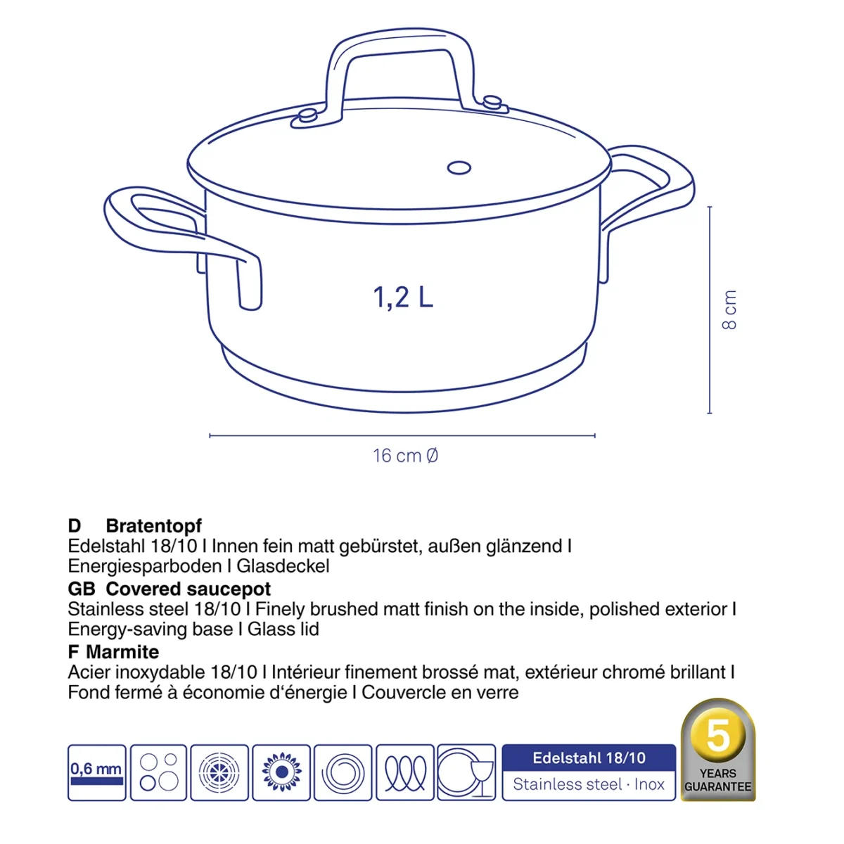 FLAVORIA Serpa sa poklopcem nerdjajuci celik - Image 3