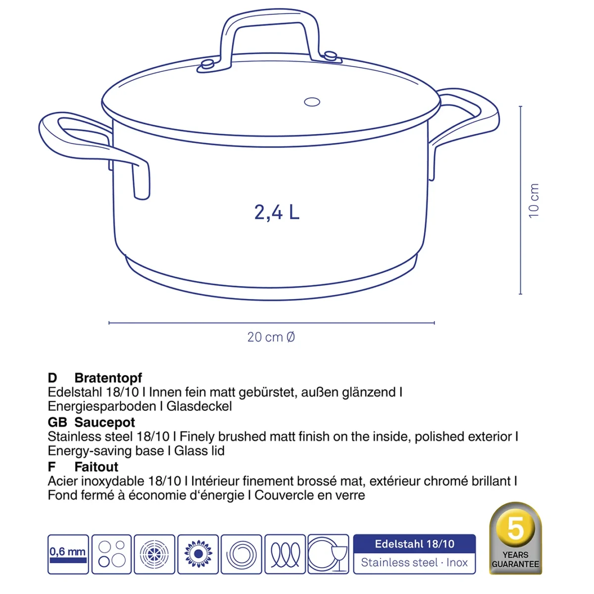 FLAVORIA Serpa sa poklopcem nerdjajuci celik - Image 5
