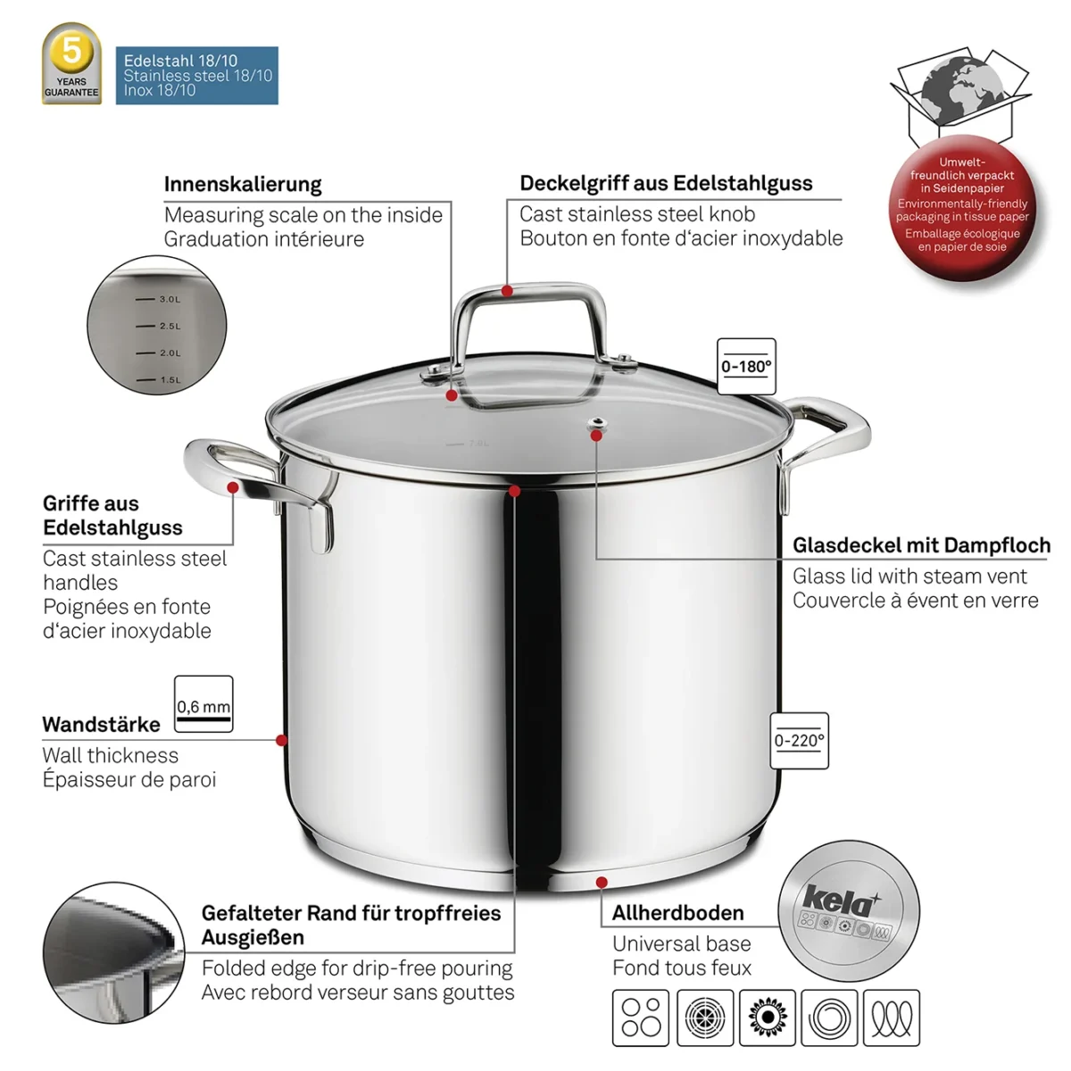 FLAVORIA Lonac sa poklopcem nerdjajuci celik - Image 6