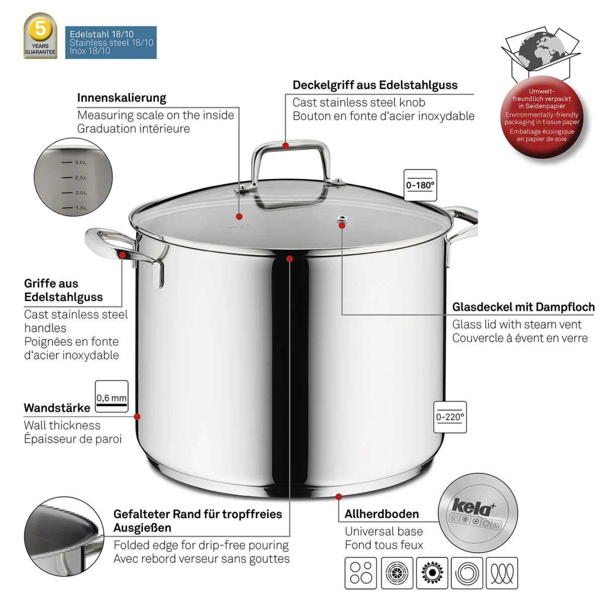 FLAVORIA Lonac sa poklopcem nerdjajuci celik - Image 6