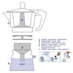 ITALIA Kuvalo za espresso aluminijum - Image 4