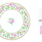 GARDEN JOY Tanjir za tortu i spatla porcelan