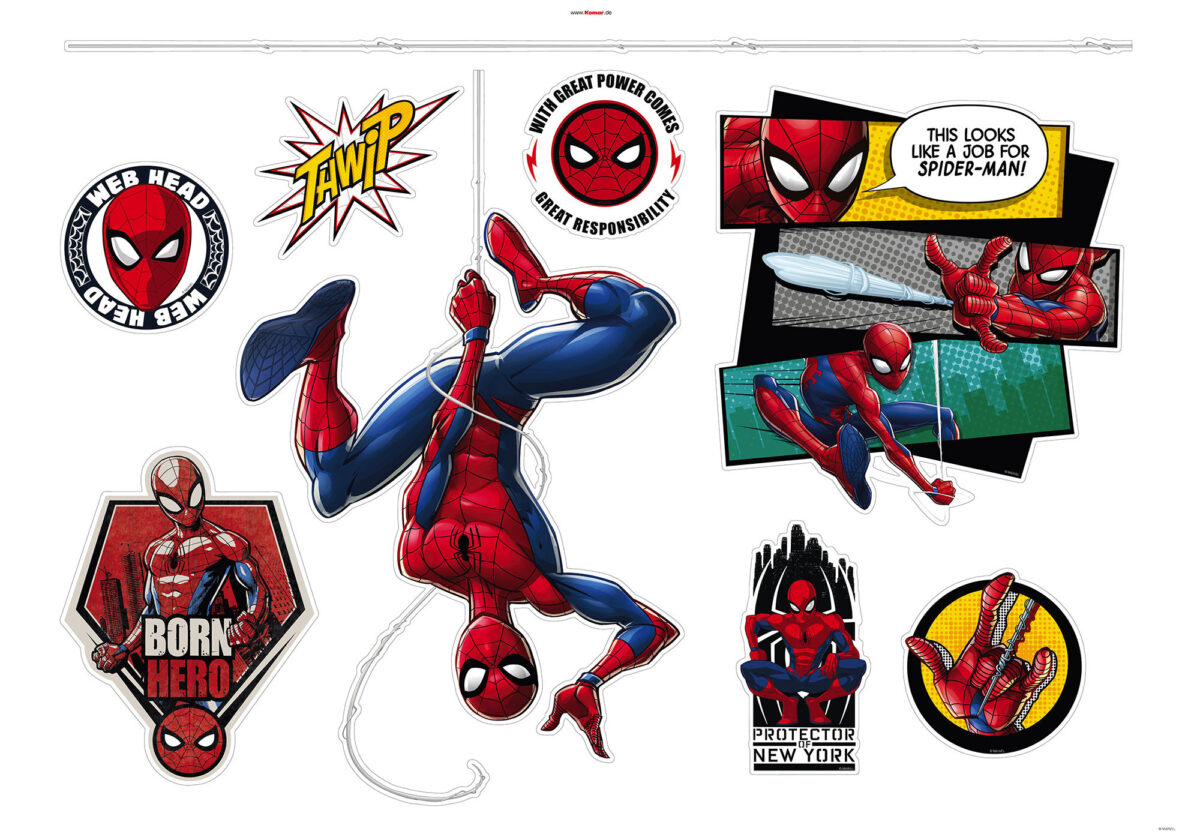 Spider Man Web Head Stiker papir - Image 2