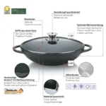 Wok ( tiganj) Kerros sa poklopcem greblon/staklo - Image 3