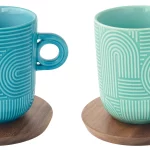 TAKE A LOOR Blue/Aqua Set 2 solje porcelan
