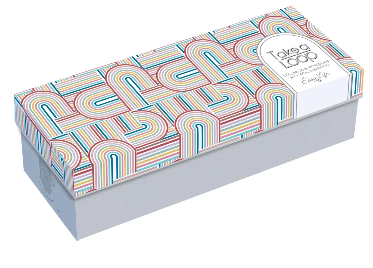 TAKE A LOOP Green/Lila Set 2 solje porcelan - Image 2