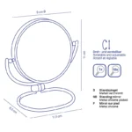 FRANCA Zidno ogledalo akril sivo - Image 2