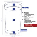 SEVILLA Korpa za ves metal/plastika bijela - Image 2