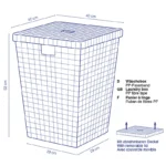 ALVARO White Korpa za ves plastika - Image 2