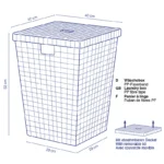 ALVARO Korpa za ves plastika siva