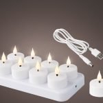 LED Svijece punjive white/warm white