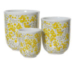 Set 3 saksije yellow
