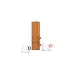 Set 4 solje sa drzacem borosilikatno staklo amber