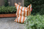 ORIGINAL Fatboy Lazy bag STRIPE ORANGE CREME OUTDOOR