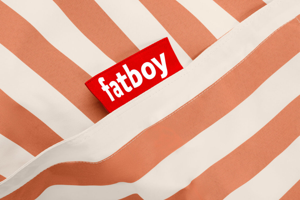 ORIGINAL Fatboy Lazy bag STRIPE ORANGE CREME OUTDOOR - Image 4
