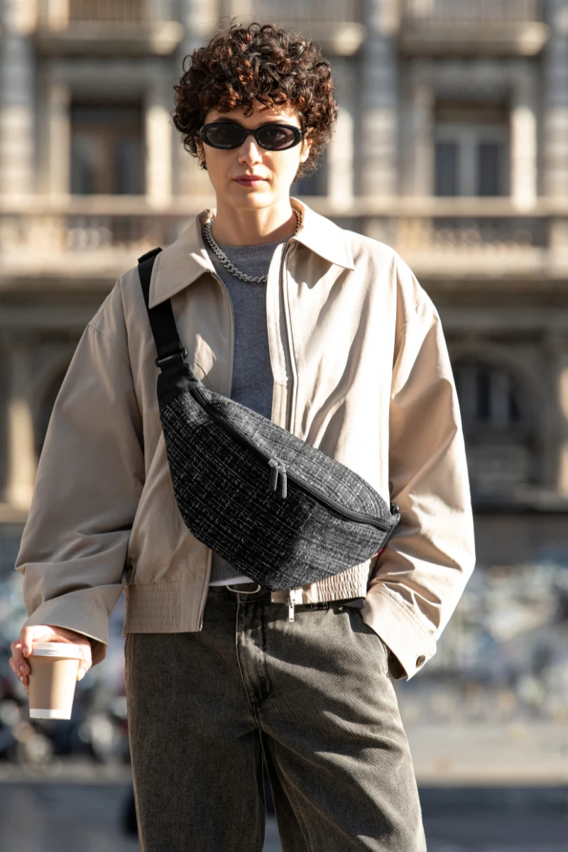 LU7094 City Beltbag Torba Bouclé black - Image 1