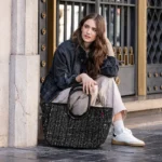 Loopshopper L Torba Bouclé black