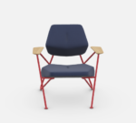 POLYGON Fotelja RUBY RED / OAK dark lacquer / 756 STEELCUT - Image 9