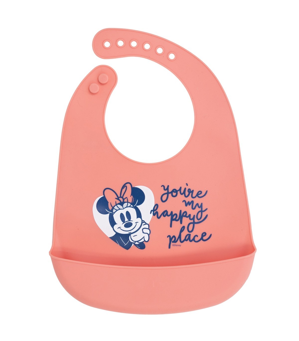 babero-de-silicona-minnie-mouse-heart-full.jpg MINNIE MOUSE Dječija silikonska portikla - Image 1
