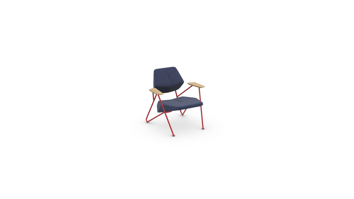 POLYGON Fotelja RUBY RED / OAK dark lacquer / 756 STEELCUT - Image 2