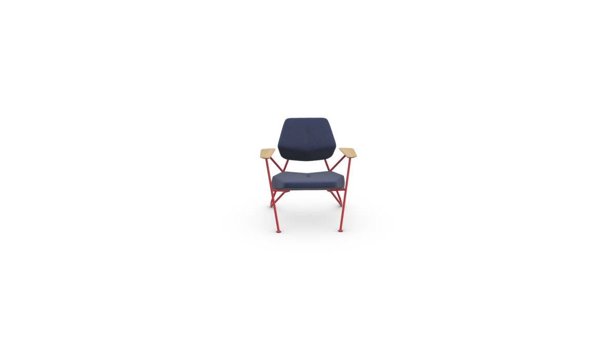 POLYGON Fotelja RUBY RED / OAK dark lacquer / 756 STEELCUT - Image 4