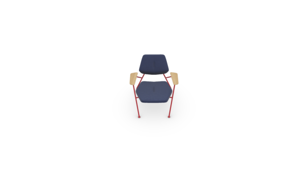 POLYGON Fotelja RUBY RED / OAK dark lacquer / 756 STEELCUT - Image 6