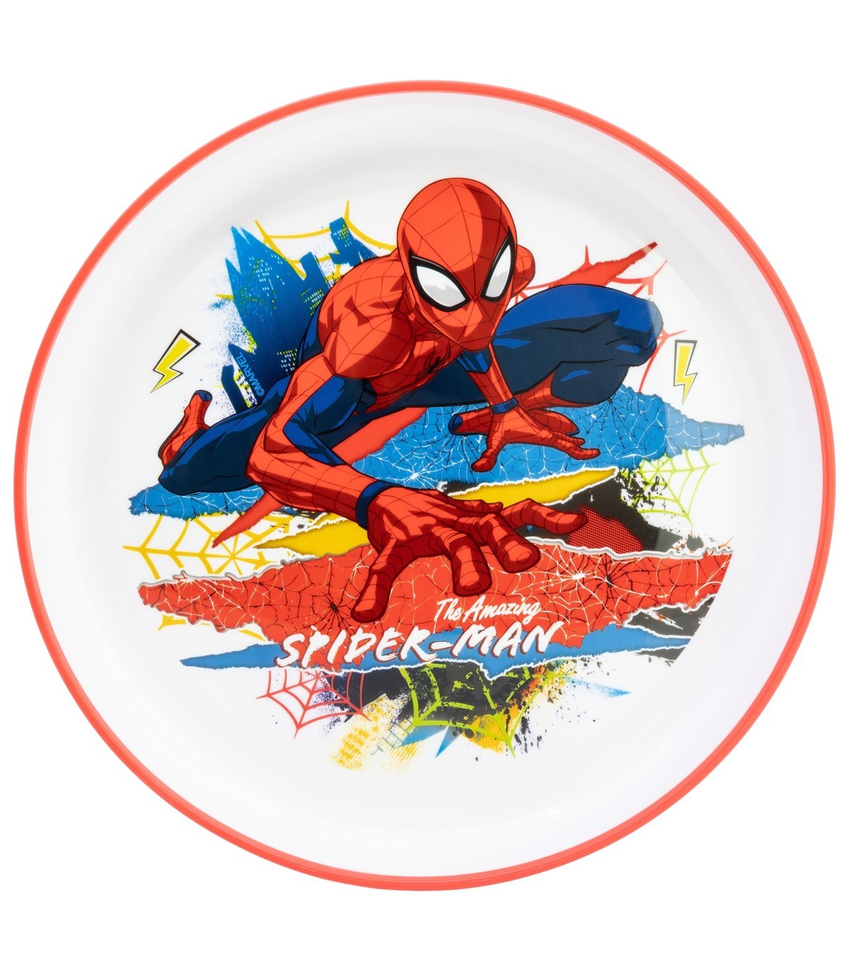 plato-antideslizante-premium-bicolor-spiderman-moving-target.jpg SPIDERMAN Tanjir sa neklizajućim dnom - Image 1