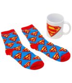 SUPERMAN Set čarapa i keramičke šolje od