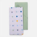 BABY DOTS Set čaršava za krevetac ECRU/GREEN - Image 2