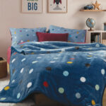 DOTS BLUE Ćebe za jedan krevet BLUE