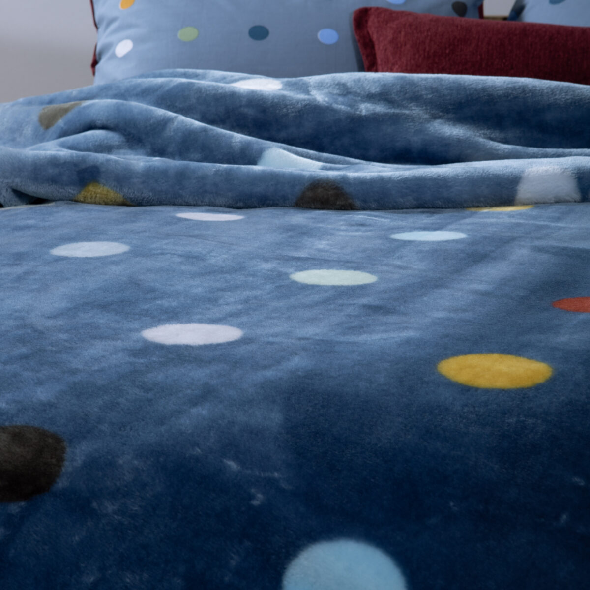 DOTS BLUE Ćebe za jedan krevet BLUE - Image 2