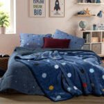 DOTS BLUE Ćebe za jedan krevet BLUE - Image 3