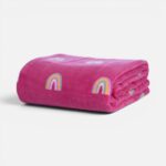 RAINBOW MOOD Ćebe za jedan krevet FUCHSIA - Image 4
