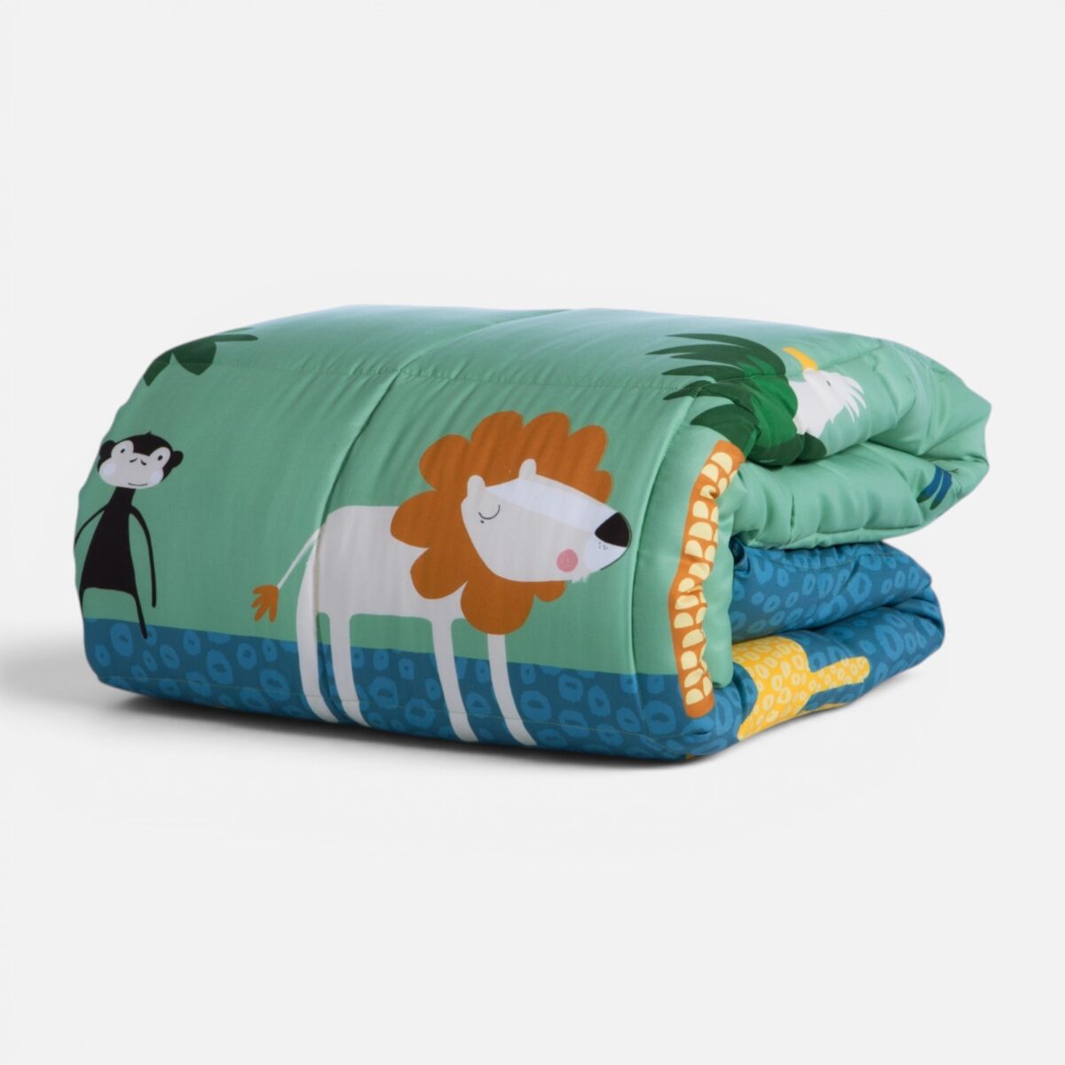JUNGLE MANIA Jorgan za jedan krevet GREEN/BLUE - Image 5