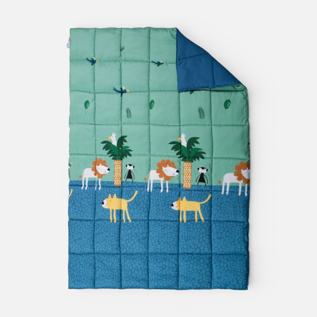 JUNGLE MANIA Jorgan za jedan krevet GREEN/BLUE - Image 4