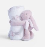 BUNNY BOO Bebi ćebe sa igračkom ECRU/PINK