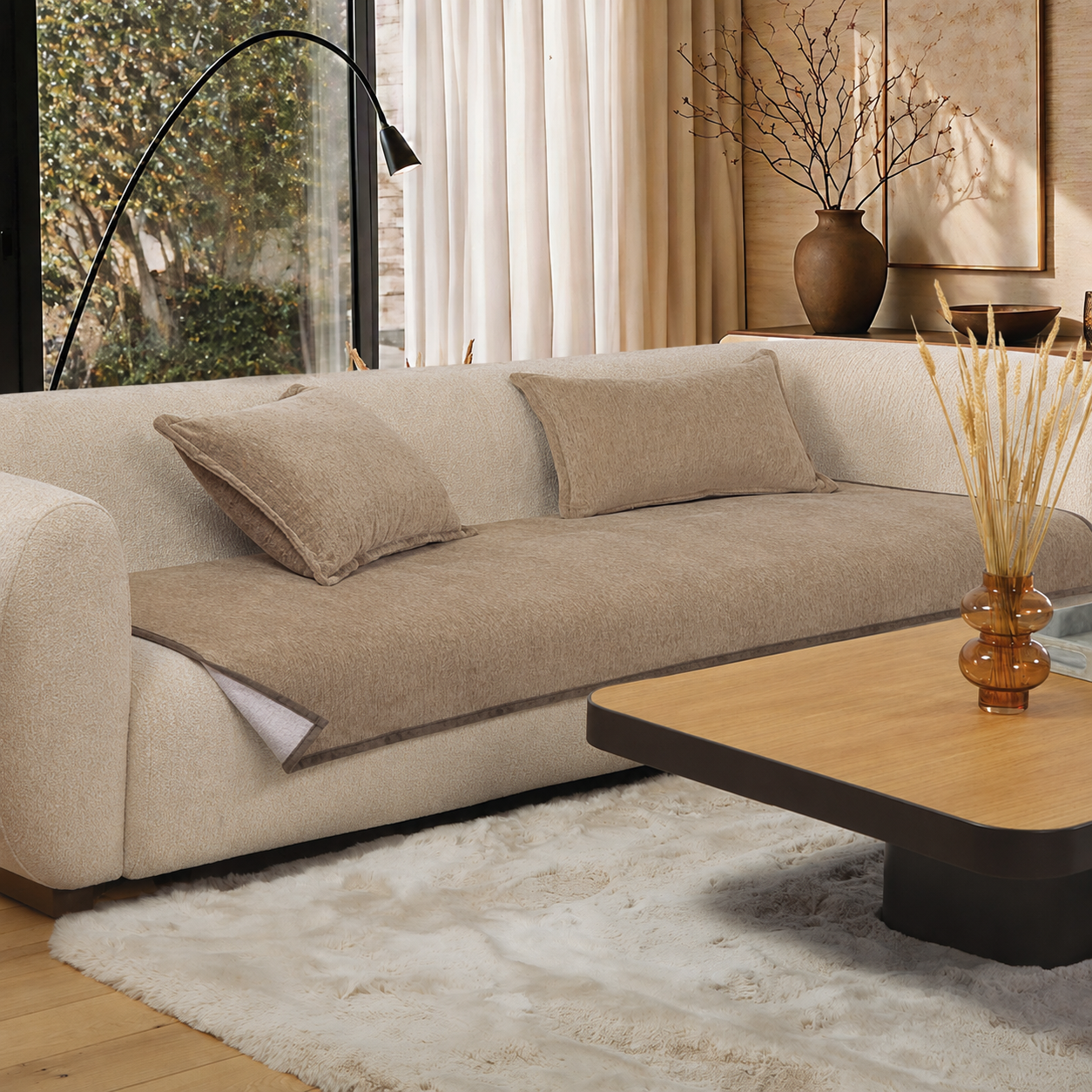 b0673629-4c5e-4990-b0e2-ec1c8d2d8318 TANGER Prekrivač za garnituru BEIGE/L.GREY - Image 1