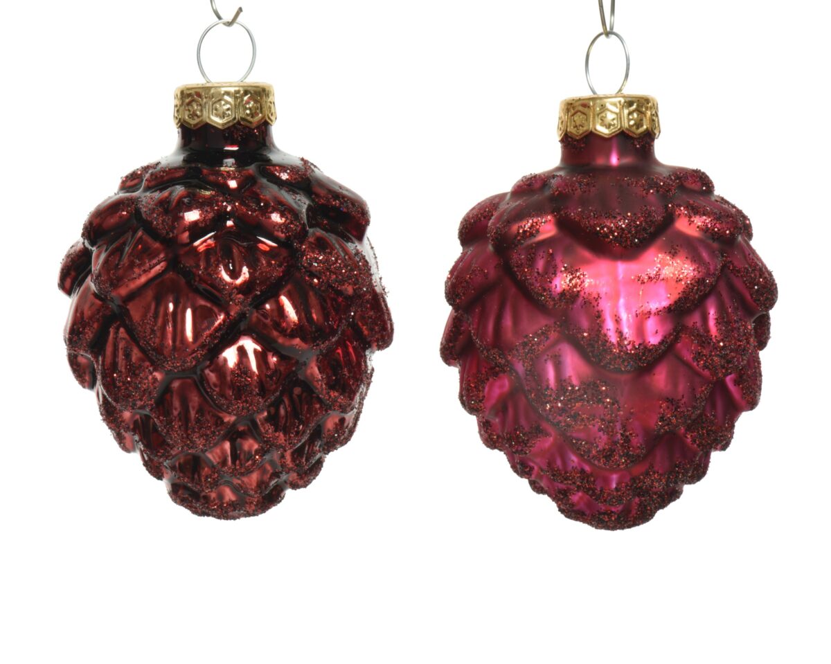 Novogodišnji ukras šišarka OXBLOOD - Image 2