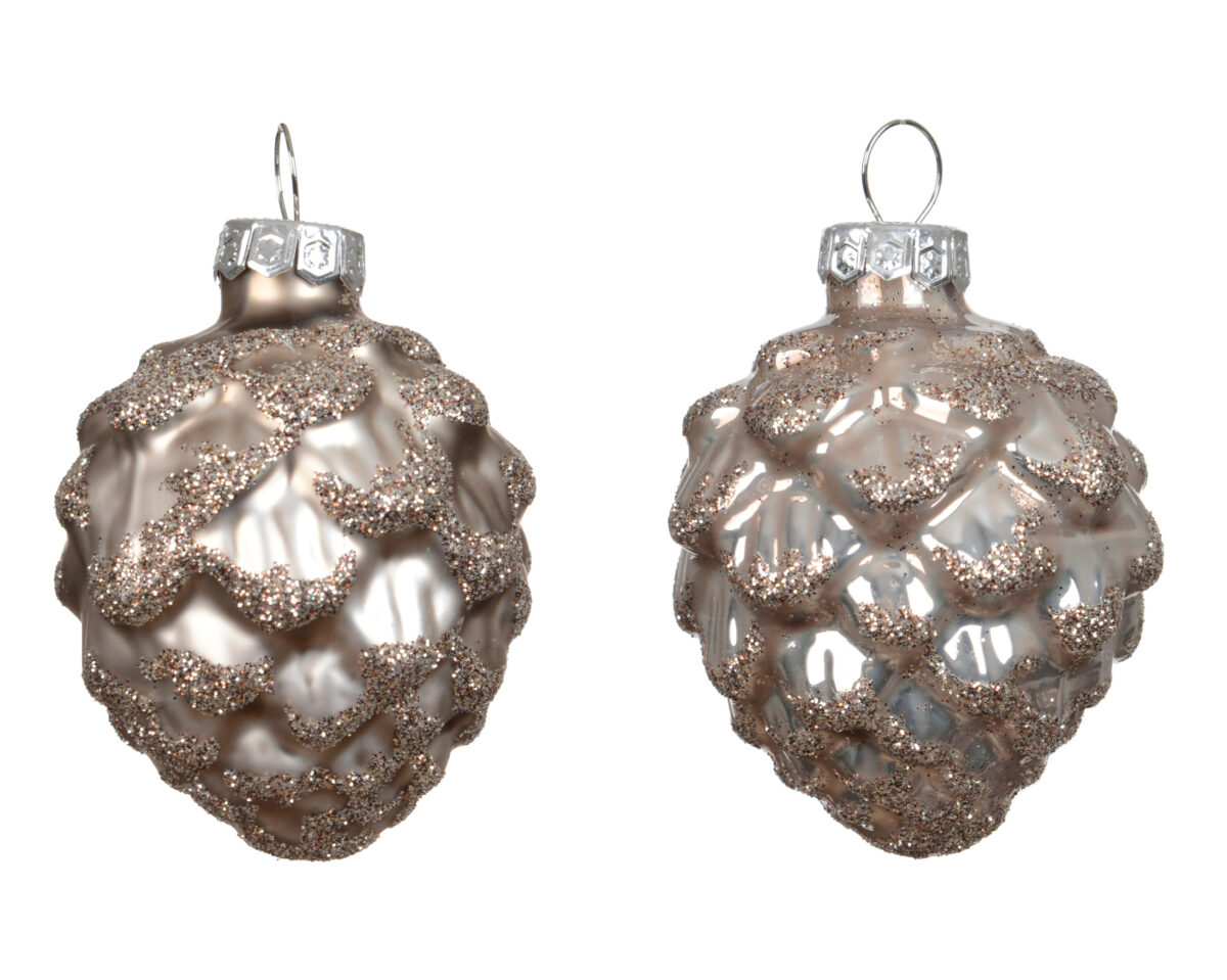 Novogodišnji ukras šišarka SMOKEY PEARL - Image 2