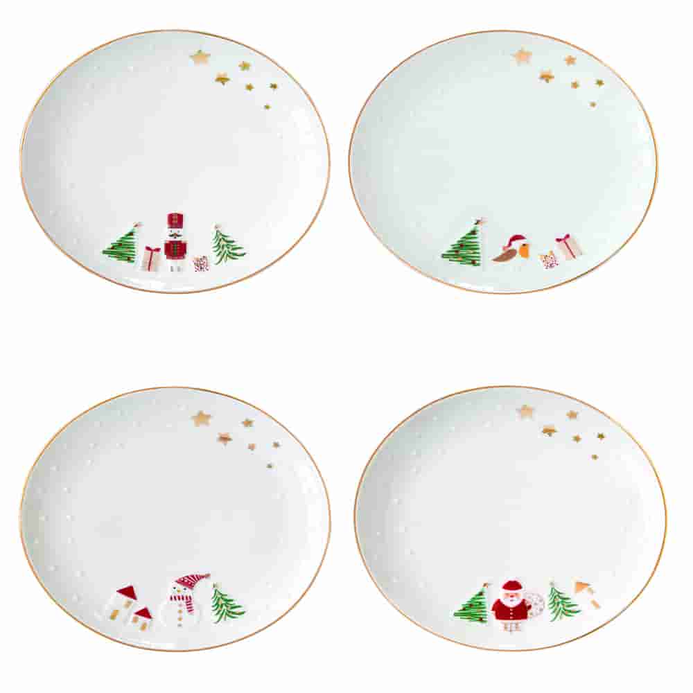 1338 LSNO LET IT SNOW Set 2 tanjira od porcelana, 2 dezena seta - Image 1