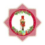 CHRISTMAS TEDDY Tanjir za tortu od porcelana