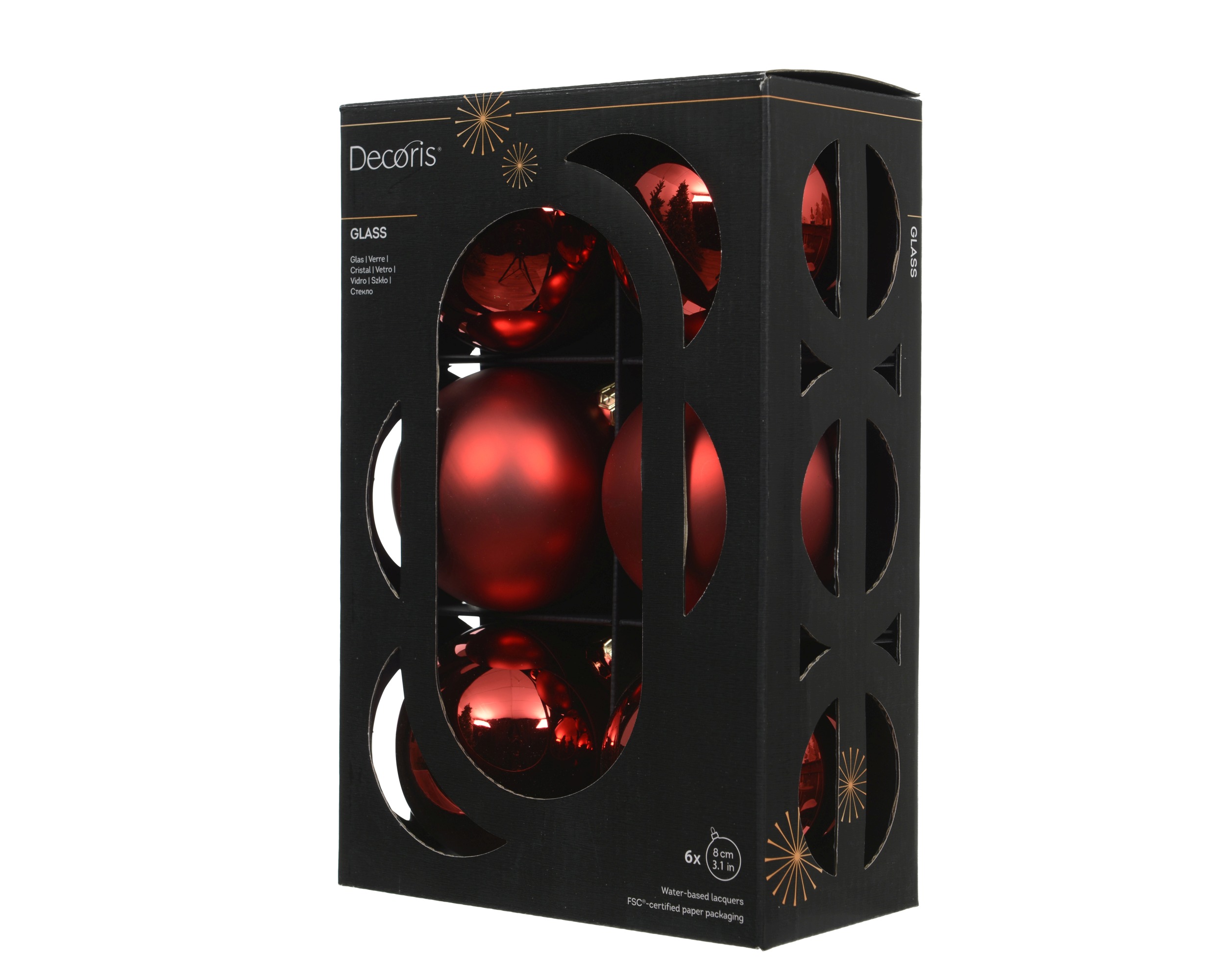 145742-1 Novogodišnje bombice CHRISTMAS RED - Image 1