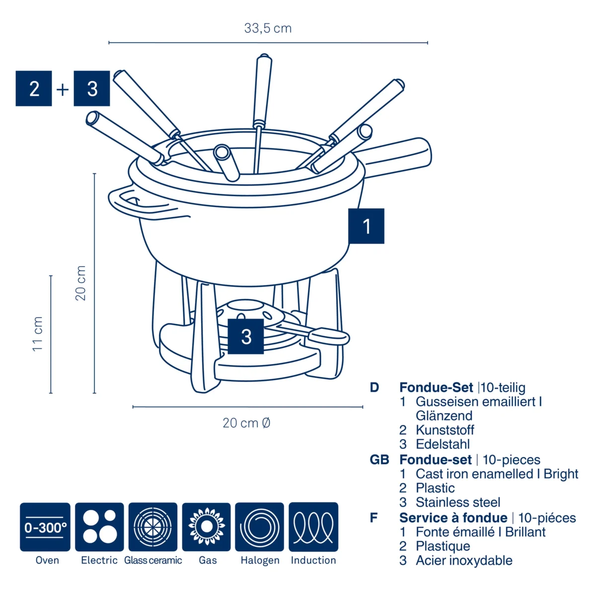 CALIDO Fondue set od 10 djelova RED - Image 2