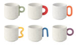 CREATIVE WHITE Set 6 šoljica za kafu od porcelana sa ručkama u boji