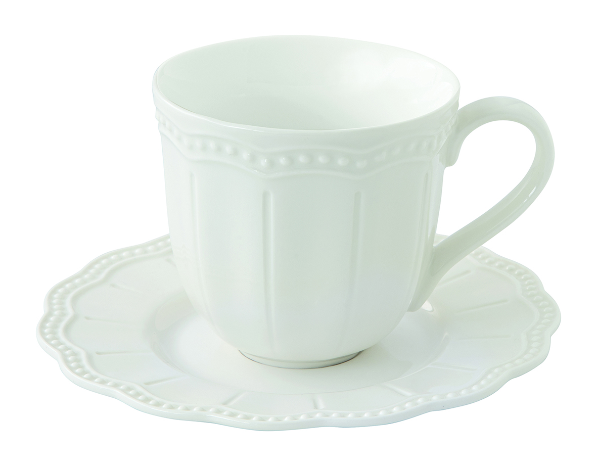 2886 ELIW ELITE WHITE Šoljica za kafu sa tacnom od porcelana - Image 1