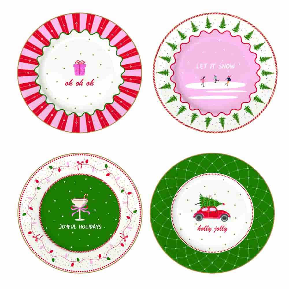 3116 CTWI CHRISTMAS TWIST Set 4 desertna tanjira od porcelana - Image 1