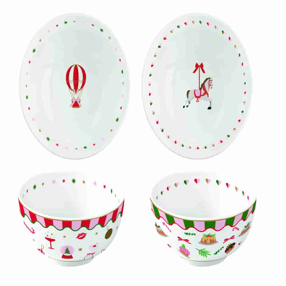 3119 CTWI CHRISTMAS TWIST Set 2 činije od porcelana - Image 1