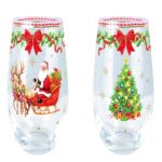 CHRISTMAS HERITAGE Set 2 staklene čaše