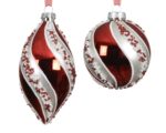 Novogodišnje bombice 2 varijante SILVER/RED