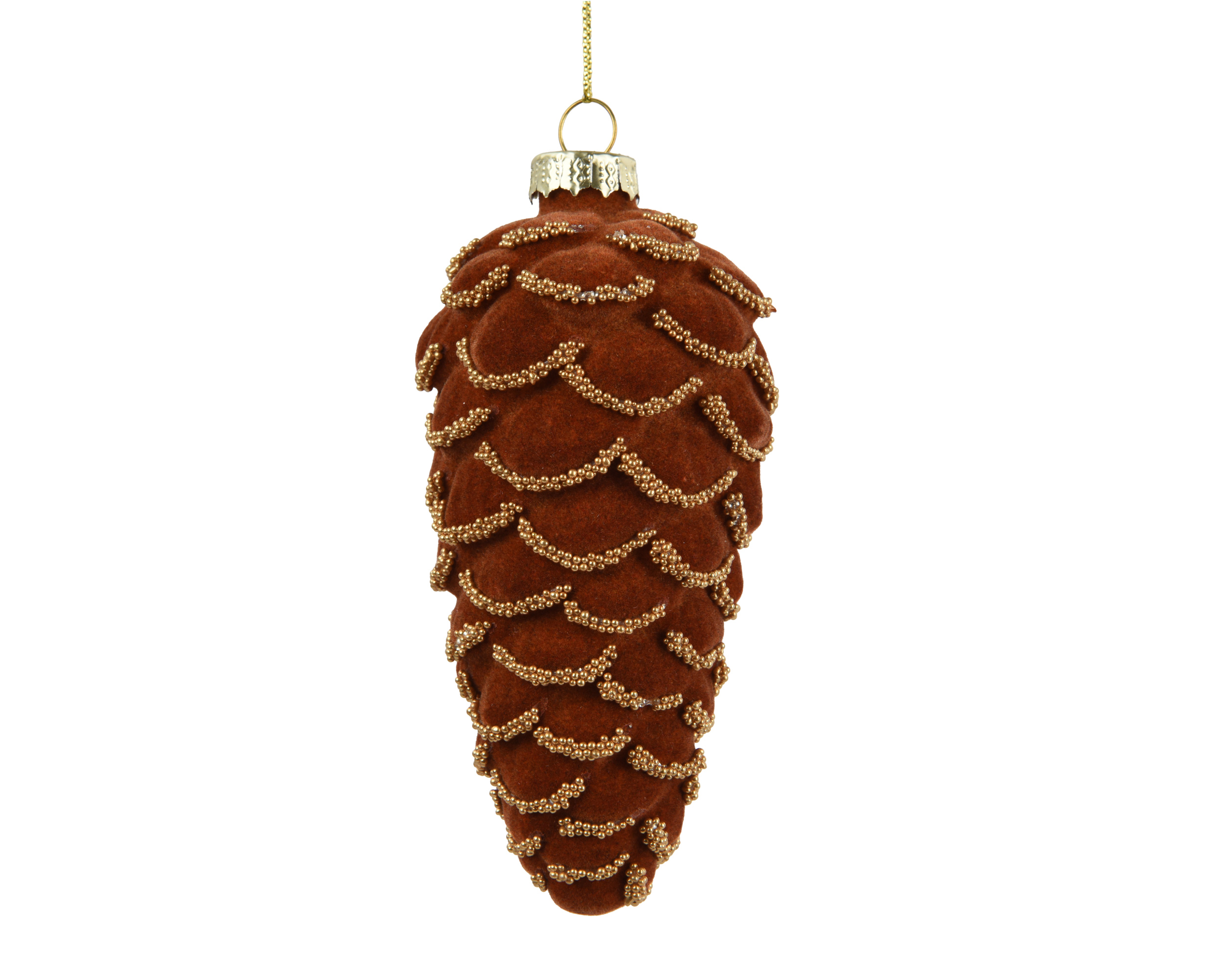 71903-1 Novogodišnji ukras šišarka ORANGE - Image 1